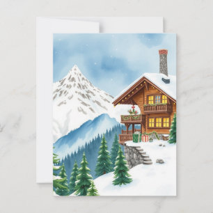 Carte Postale Chalet Alpes suisses hiver Montagne Voyage Souveni