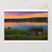 Chalet au coucher du soleil, Finlande