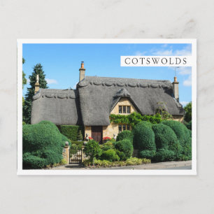 Carte Postale Chalet de toit de chaume dans les Cotswolds