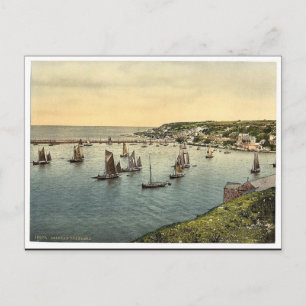 Carte Postale Chalutiers quittant le port, Brixham, Angleterre c