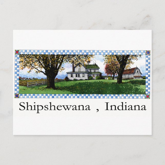 Carte Postale Chambre amish Shipshewana Indiana (Devant)