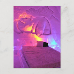 Carte Postale Chambre de l'ours polaire à l'Hôtel de Glace, Québ