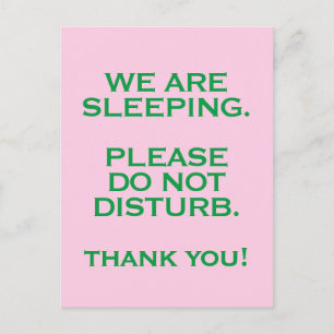 Carte Postale Chambre d'hôpital Ne Pas Déranger