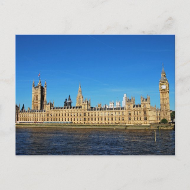 Carte Postale Chambres du Parlement britannique et Big Ben (Devant)