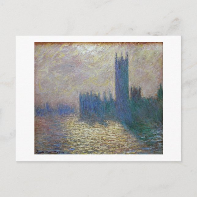 Carte Postale Chambres du Parlement (Londres), Monet (Devant)
