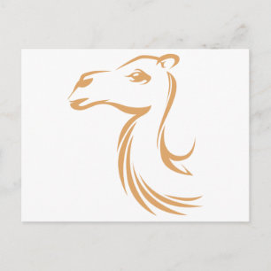 Carte Postale Chameau en style dessin désiré