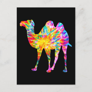 CARTE POSTALE CHAMEAU TIE DYE