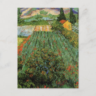 Carte Postale Champ avec des pavots par Vincent van Gogh