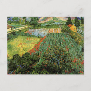 Carte Postale Champ avec des pavots par Vincent van Gogh