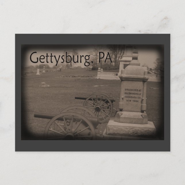 Carte Postale Champ de bataille de Gettysburg (Devant)