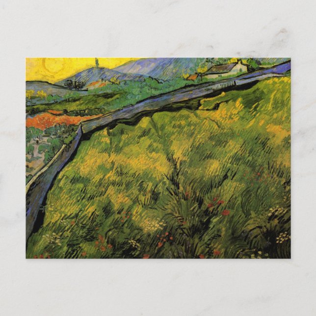 Carte Postale Champ de blé de printemps, Sunrise par Vincent van (Devant)