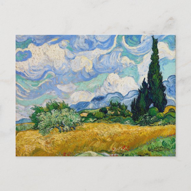 Carte Postale Champ de blé de Vincent Van Gogh (Devant)