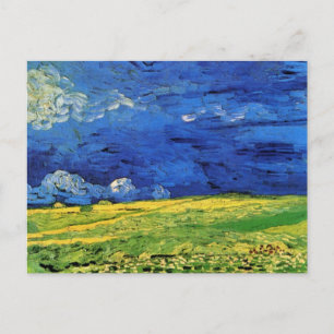 Carte Postale Champ de blé sous ciel nuageux par Vincent van Gog