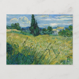Carte Postale Champ de blé vert avec Cypress   Vincent van Gogh