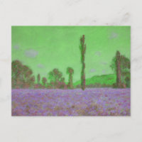 Champ de coquelicots vintage Claude Monet