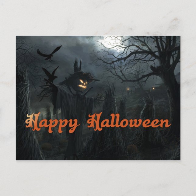 Carte Postale Champ de mort d'Halloween (Devant)