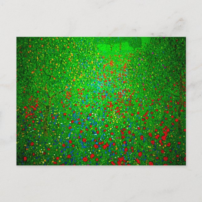 Carte Postale Champ de pavot Gustav Klimt (Devant)