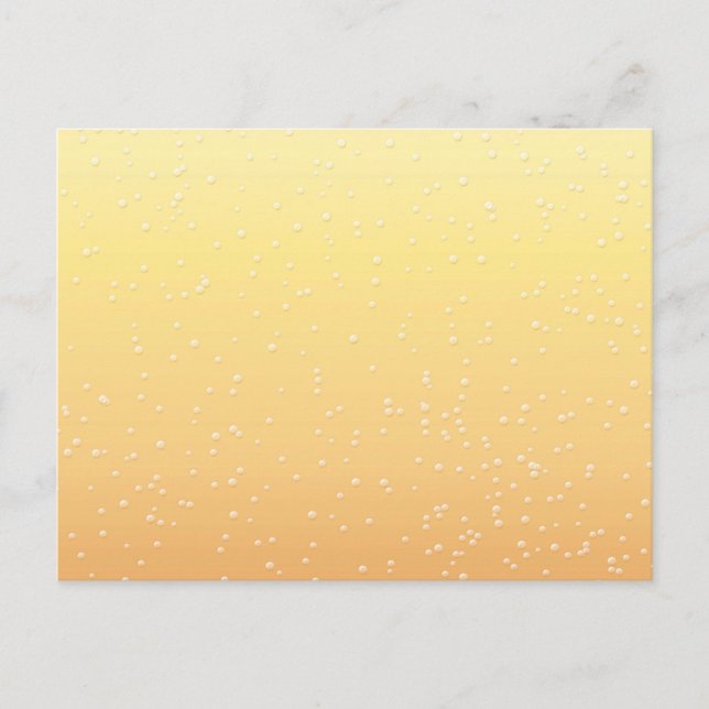 Carte Postale Champagne avec petites bulles Art Arrière - plan (Devant)