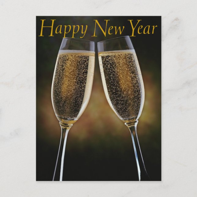 Carte postale Champagne Bonne Année (Devant)