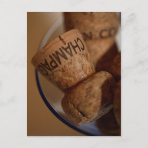 Carte Postale Champagne Corks Postcard