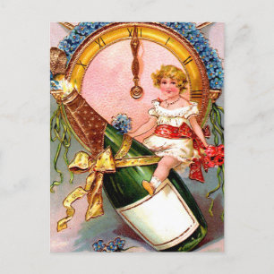 Carte Postale Champagne du Nouvel An