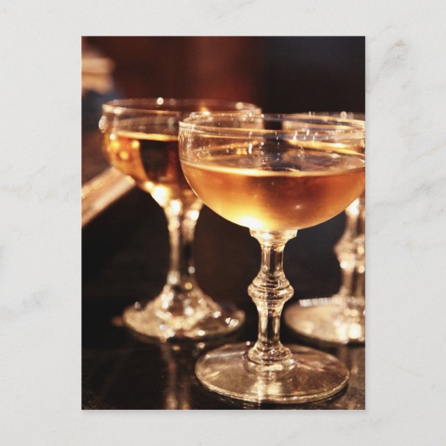 Carte Postale Champagne glass goltoast (Devant)