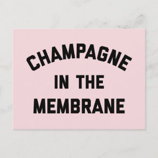Carte Postale Champagne Membrane Funny Citation