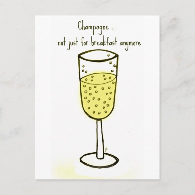 Carte Postale Champagne...pas seulement pour le petit-déjeuner (Devant)