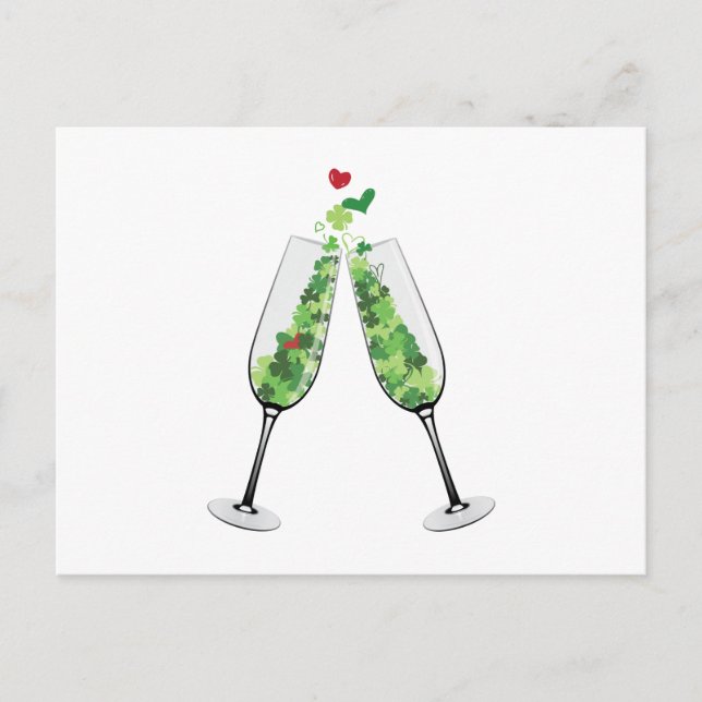Carte Postale Champagne shamrock (Devant)