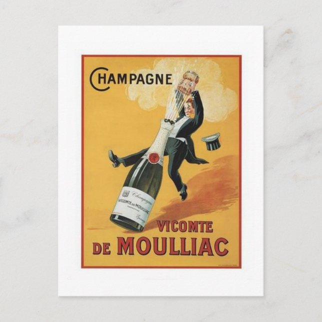 Carte Postale Champagne Viconte De Mouillac (Devant)