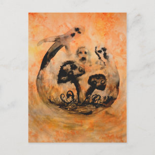 Carte postale Champignon Fantôme