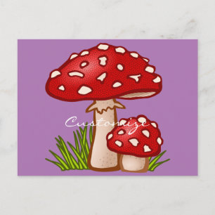 Carte Postale Champignons Amanita Rouge Thunder_Cove