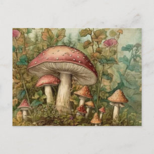 Carte Postale Champignons de contes Fairytale