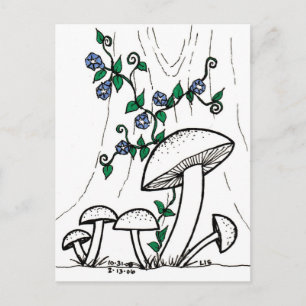 Carte postale Champignons & Glories du matin