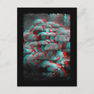 Carte Postale Champignons psychédéliques Vaporwave Crazy Mind Ch