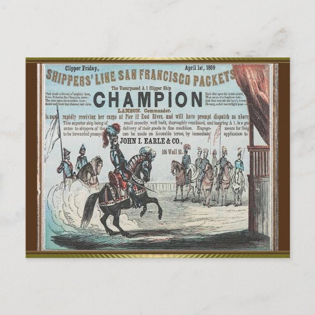 Carte Postale Champion Clipper (Devant)