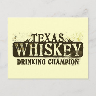 Carte Postale Champion de la boisson au whisky du Texas