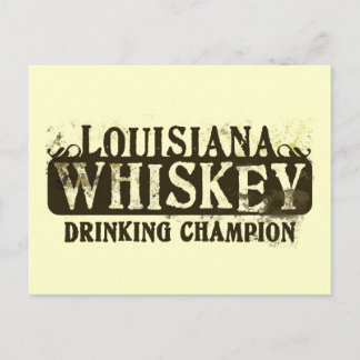 Carte Postale Champion de la boisson Louisiana Whiskey