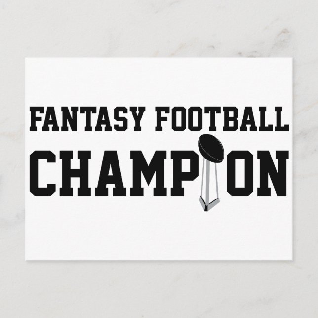 Carte Postale Champion d'Imaginaire de football (Devant)
