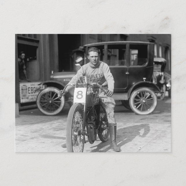 Carte Postale Champion Motorcycle Racer, 1922 (Devant)