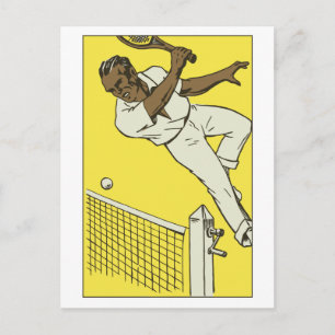 Carte Postale Championnat de tennis rétro et