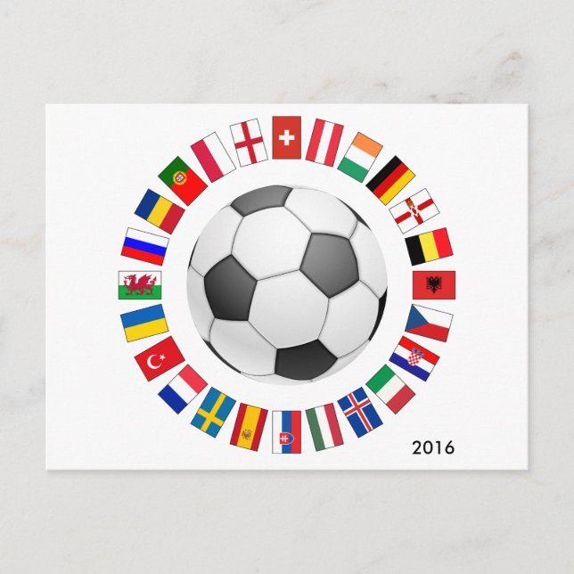 Carte Postale Championnat d'Europe de football 2016 (Devant)