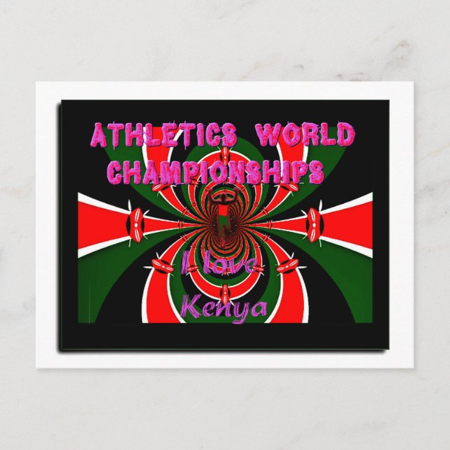 Carte Postale Championnats du monde d'athlétisme du Kenya : Drap (Devant)