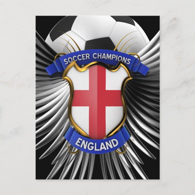Carte Postale Champions de football anglais (Devant)