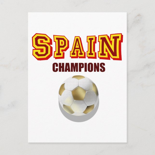 Carte Postale Champions du monde d'Espagne 2010 (Devant)