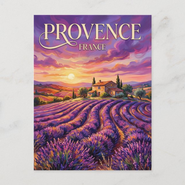 Carte Postale Champs de lavande de Valensole France (Devant)