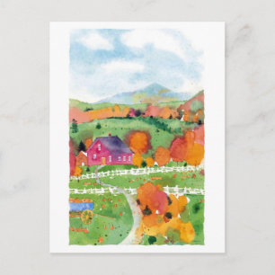 Carte Postale Champs Orange