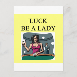 Carte Postale chance être une femme de jeu design