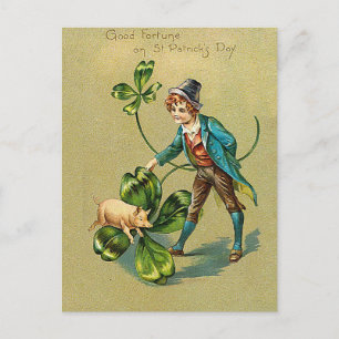 Carte Postale Chance Vintage le jour de la Saint-Patrick