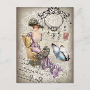 Carte Postale chandelier Vintage victorien